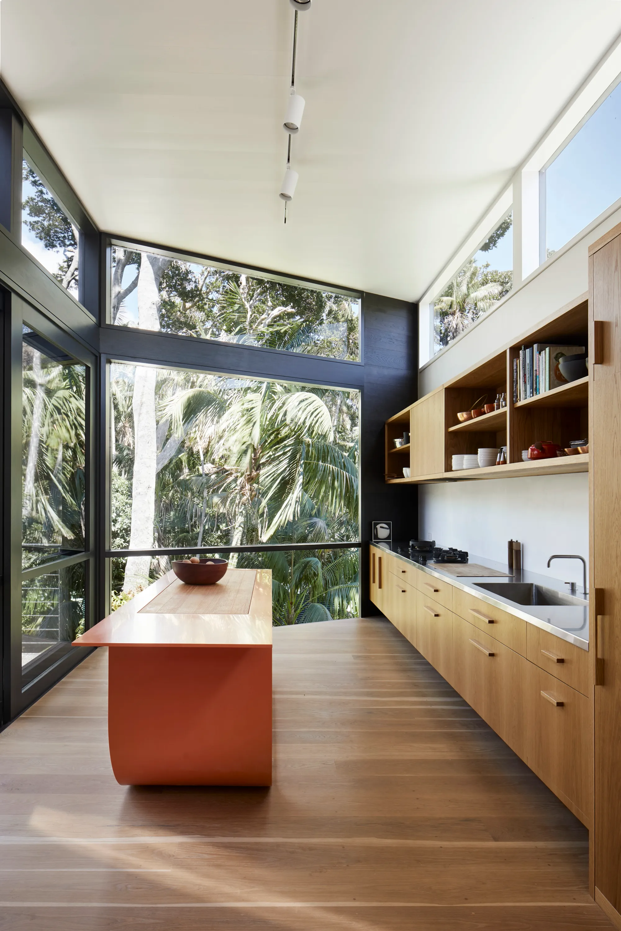 Island House by Derive Architecture & Design showing internal kitchen with island bench