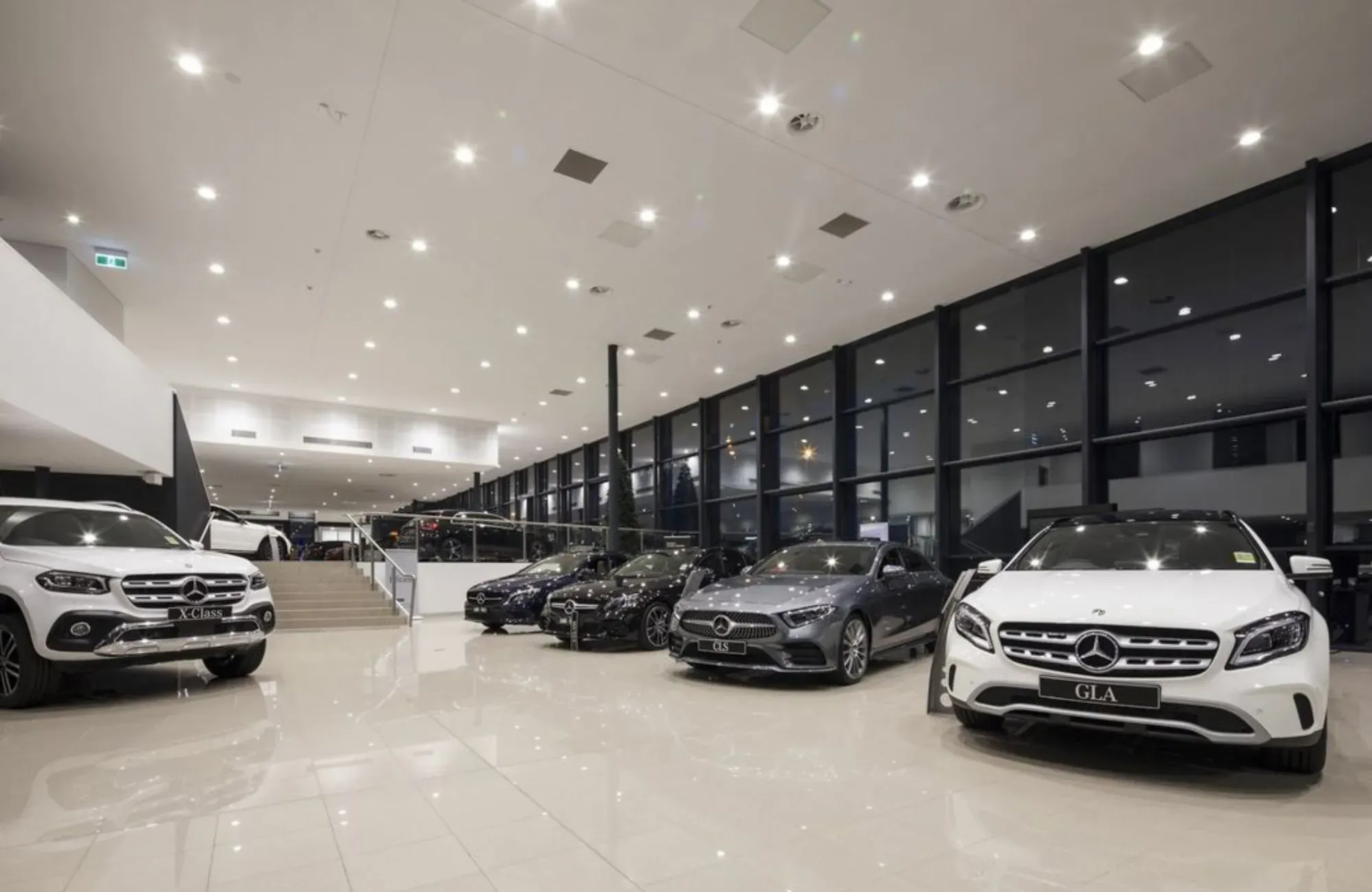 Mercedes Benz Showroom Interior by Watson Young Architects.