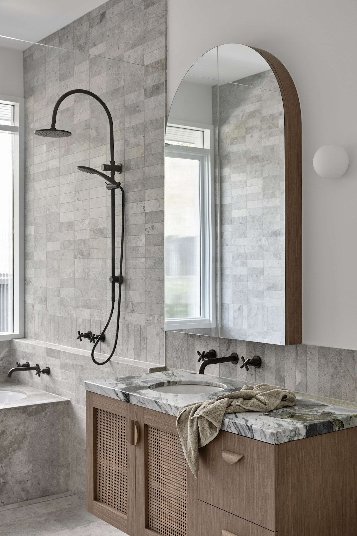 Glen Iris House by Luke Fry Architecture and Interior Design showing the bathroom vanity unit