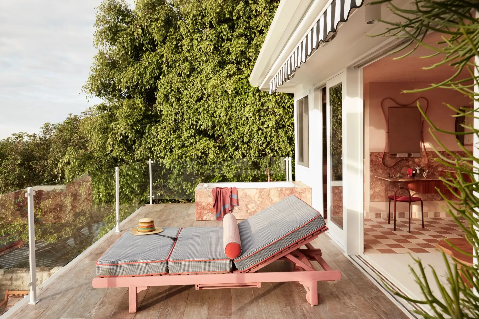 La Palma by YSG Studio. Outdoor sunbed positioned on outdoor decking