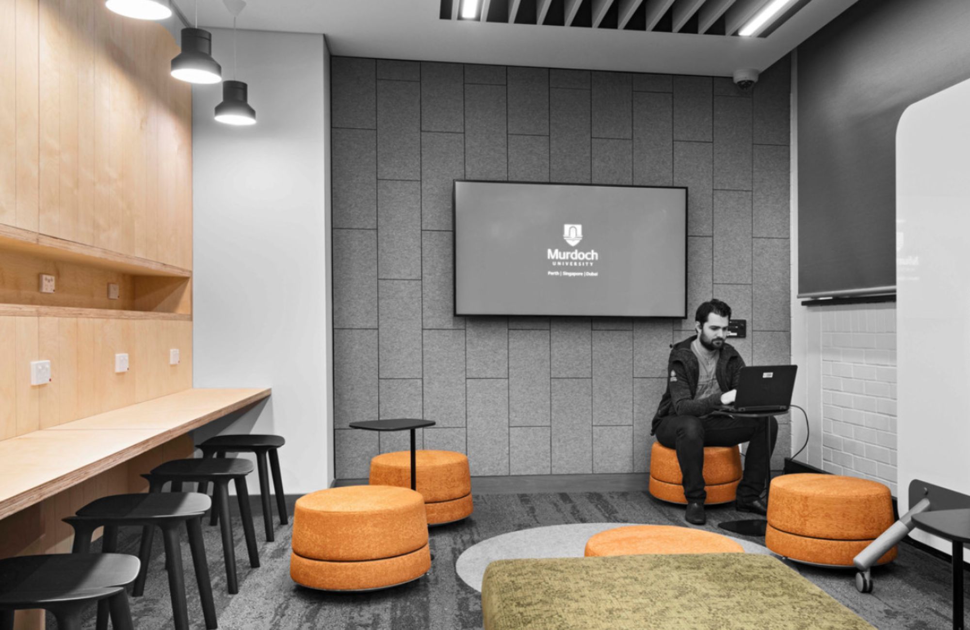 Murdoch University Network & Gaming Labs by Saru Design. Study room at Murdoch's gaming lab