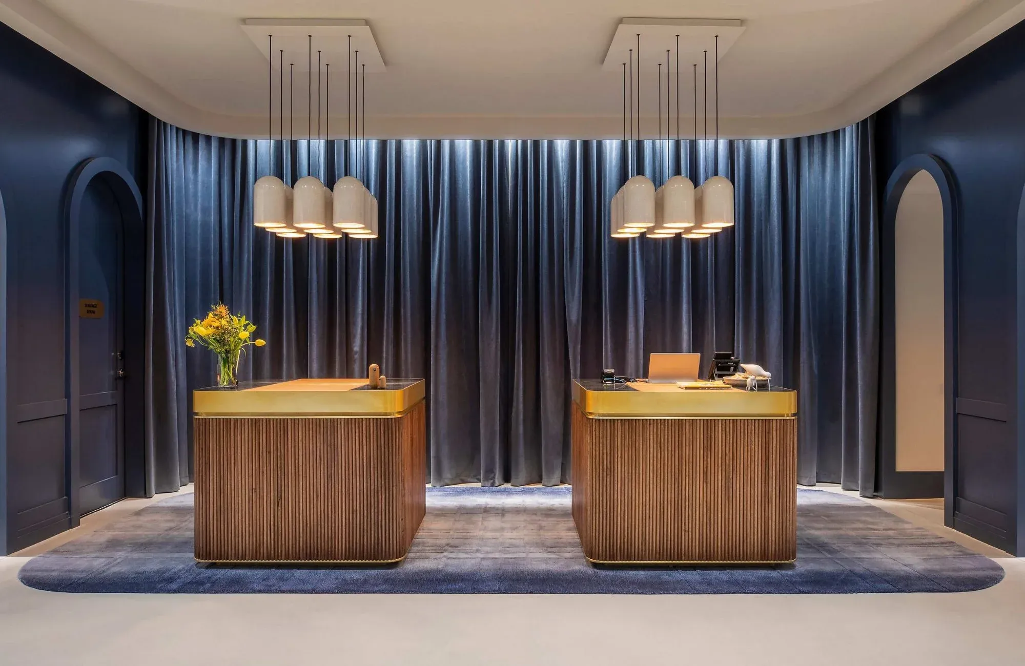 Voco Melbourne Central by IHG Hotels & Resorts. Foyer feature two point of sale reception desks 