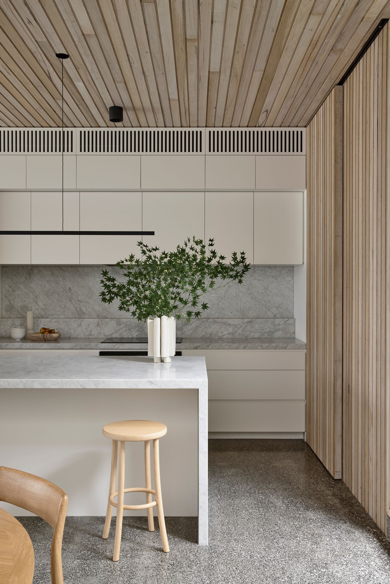 Silvertop House by Tom Robertson Architects. Detailed view of kitchen