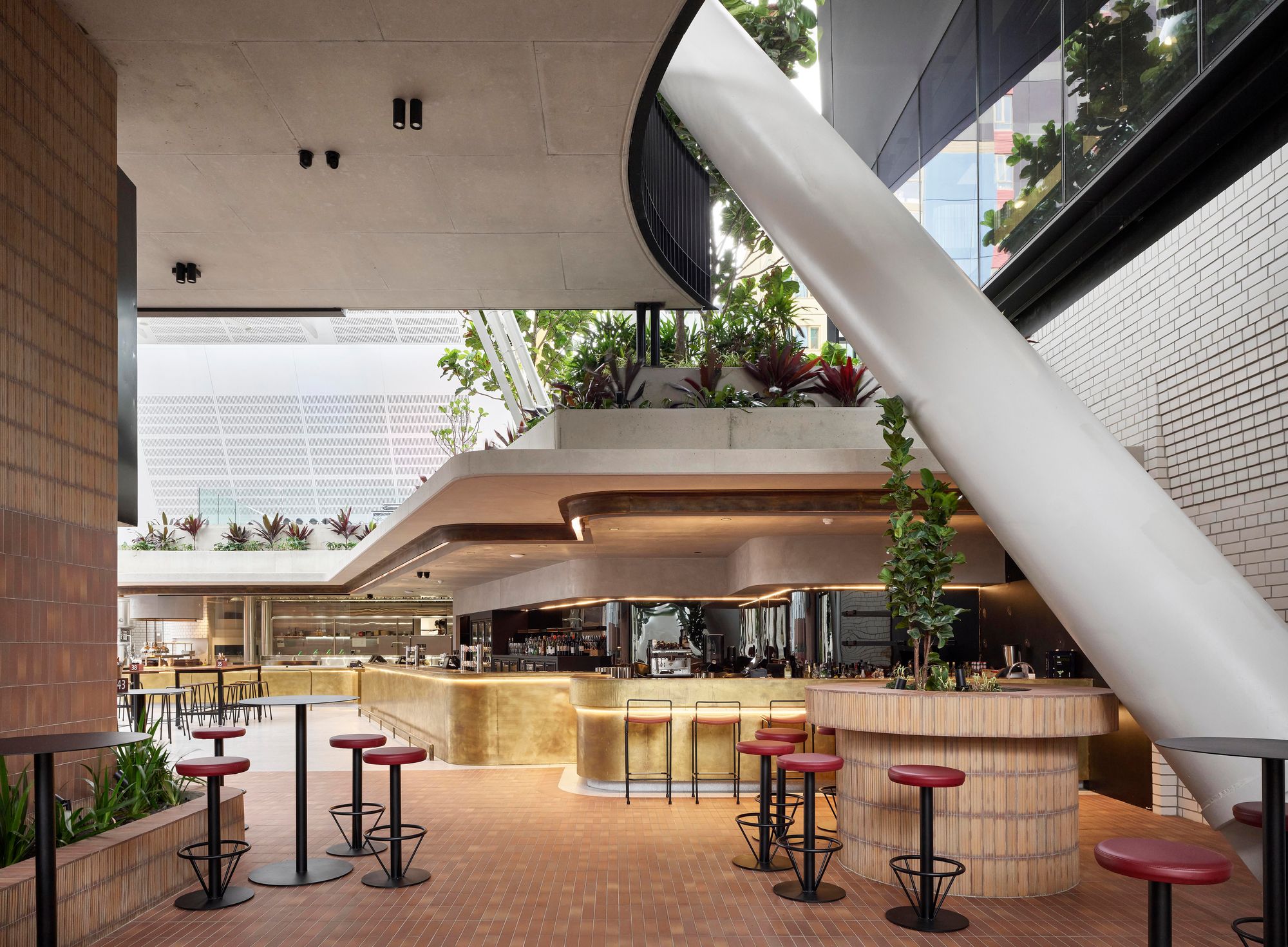 Jubilee Place and Hotel by WILDStudio showing courtyard bar