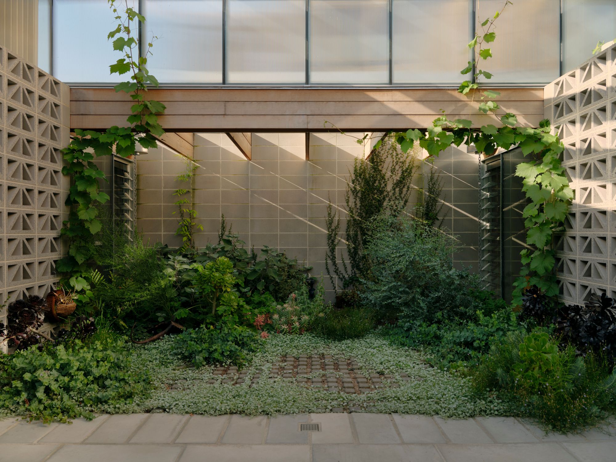 Sunday by Architecture architecture. Courtyard, featuring well manicured garden