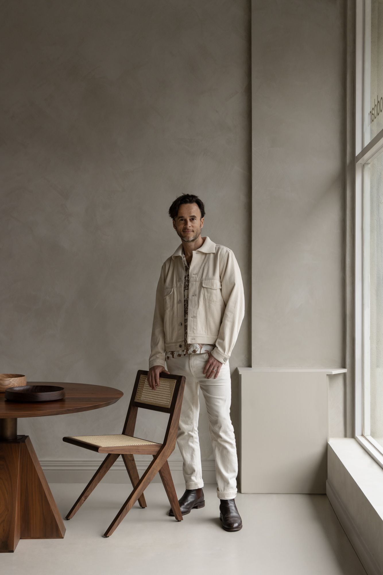 Portrait shot of Daniel Boddam in his showroom