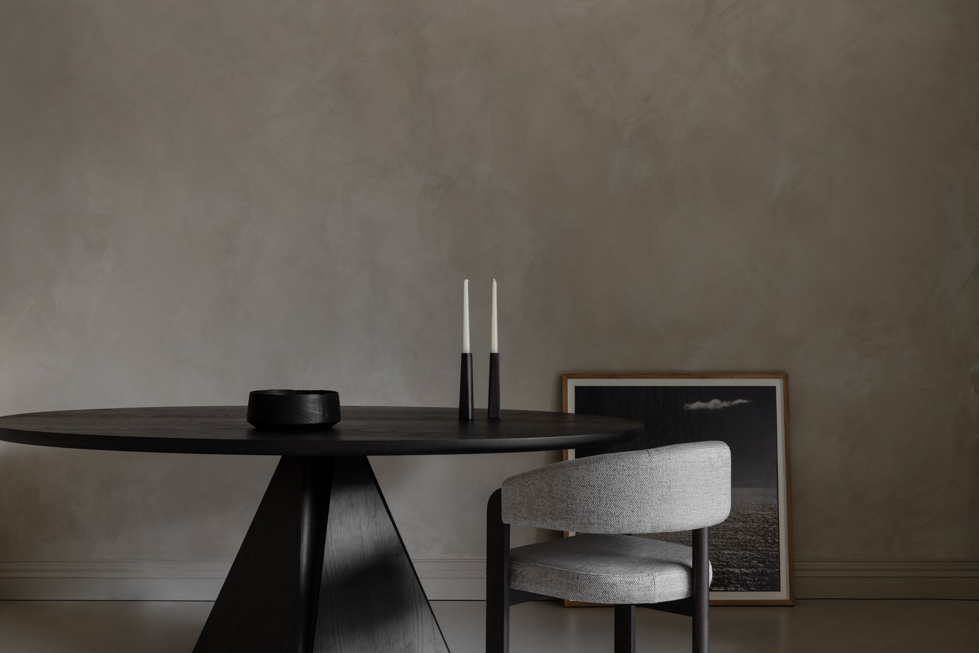 Interior image of Daniel Boddam's new showroom in Melbourne showing dining table