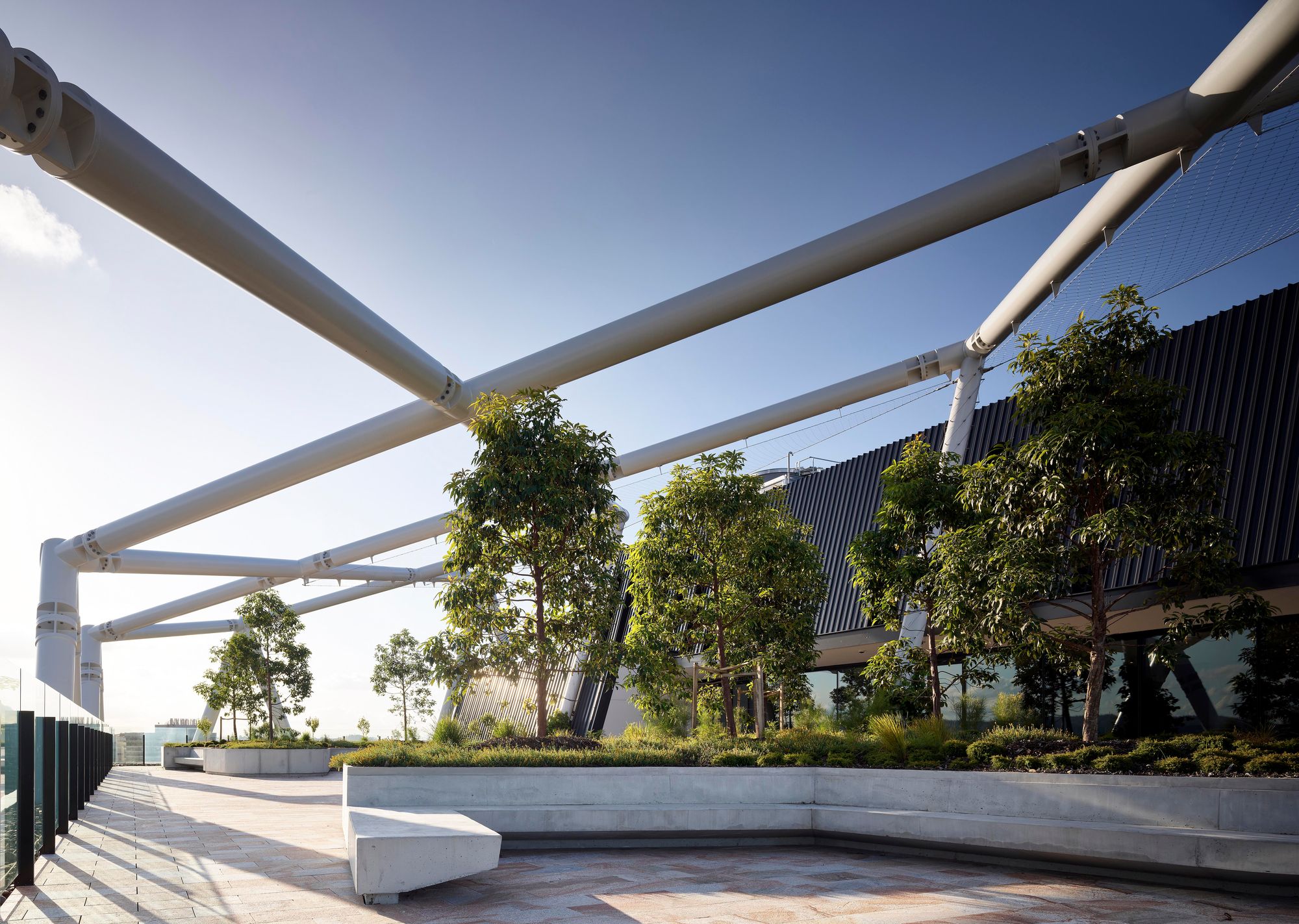 Jubilee Place and Hotel by WILDStudio showing landscaped roof garden