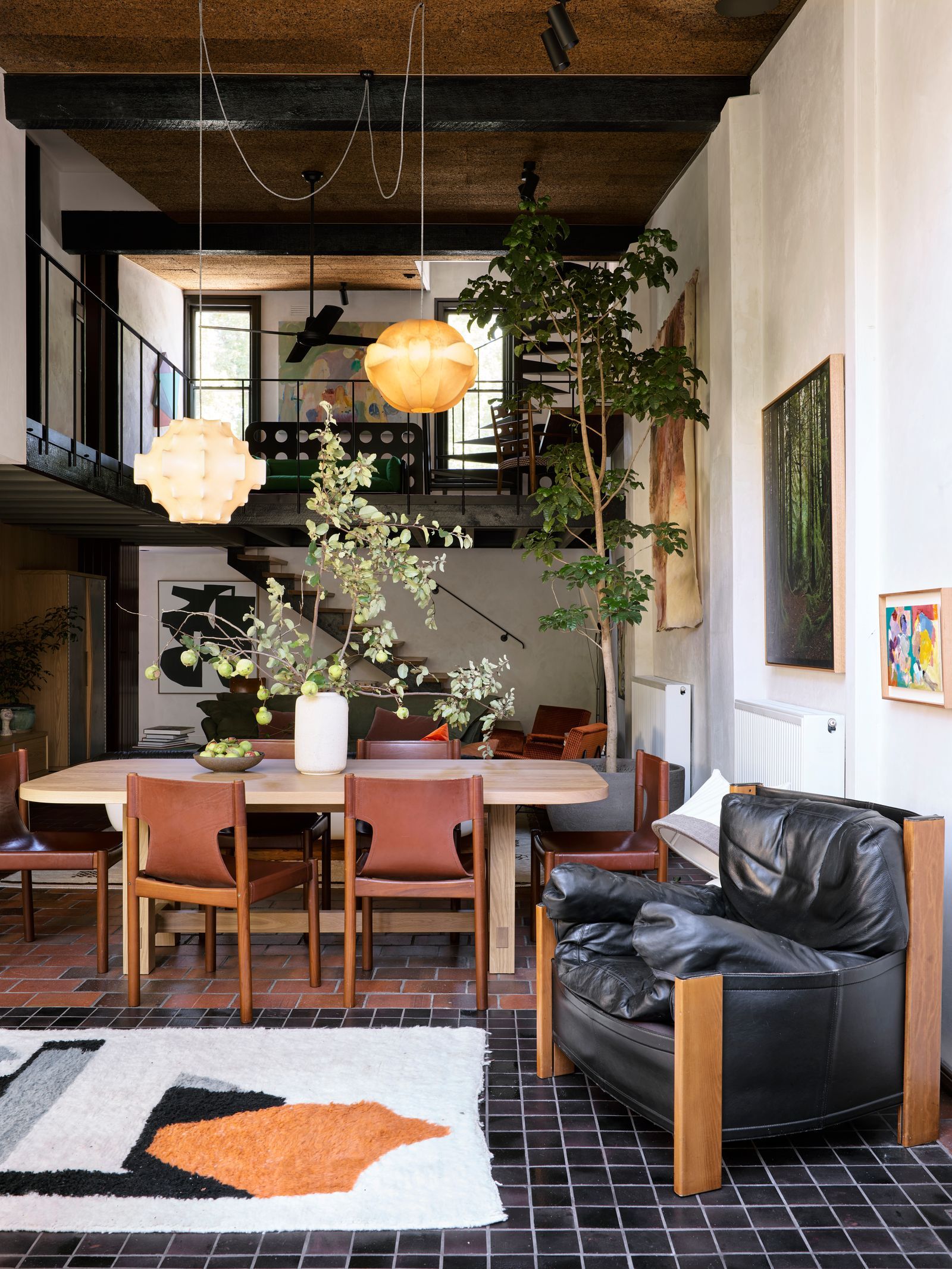 Troye Sivan's house by Flack Studio featuring Cubitt. Living, dining and kitchen area. 