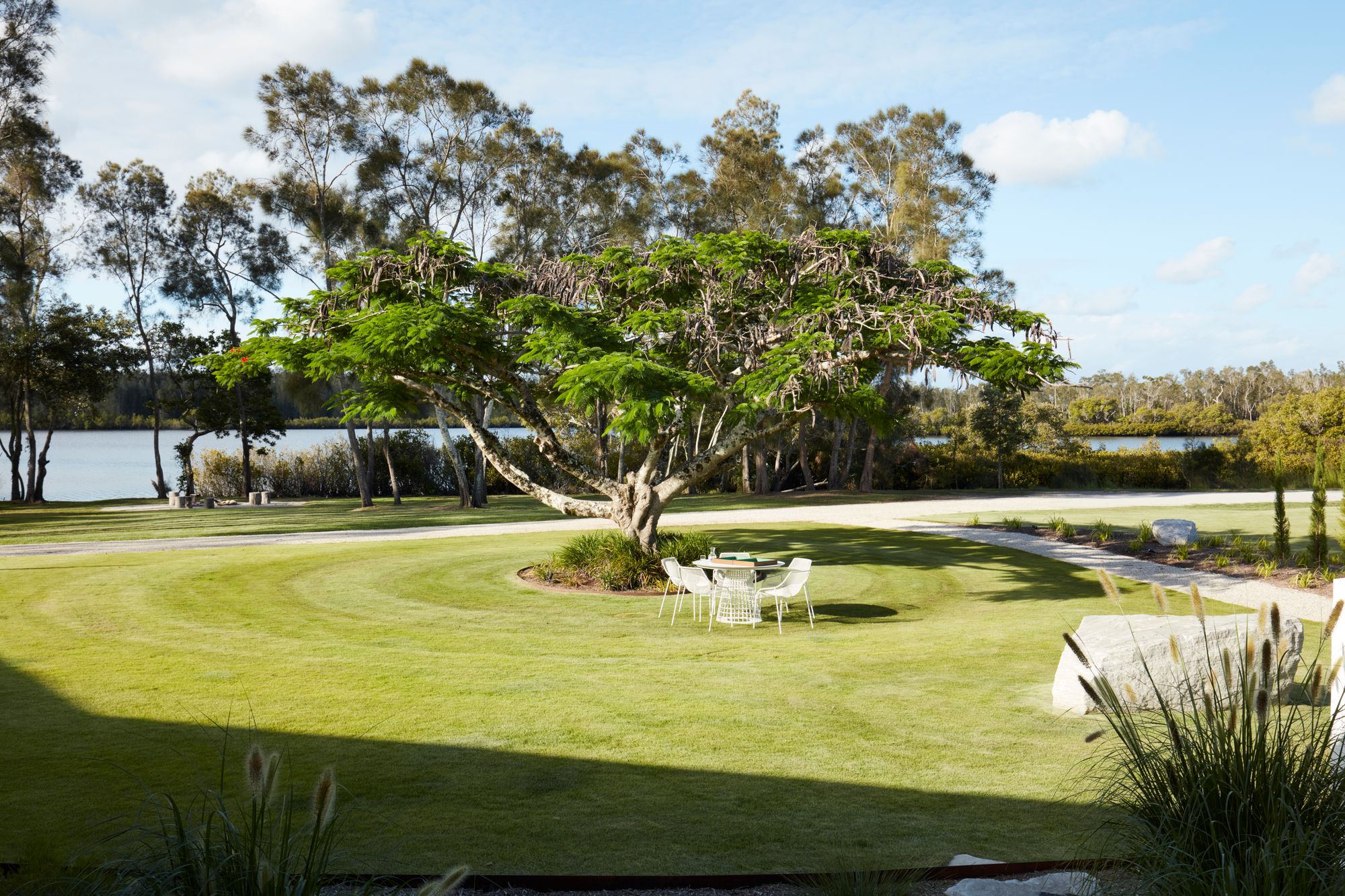 Micalo by Byron Beach Abodes showing view over water and front yard