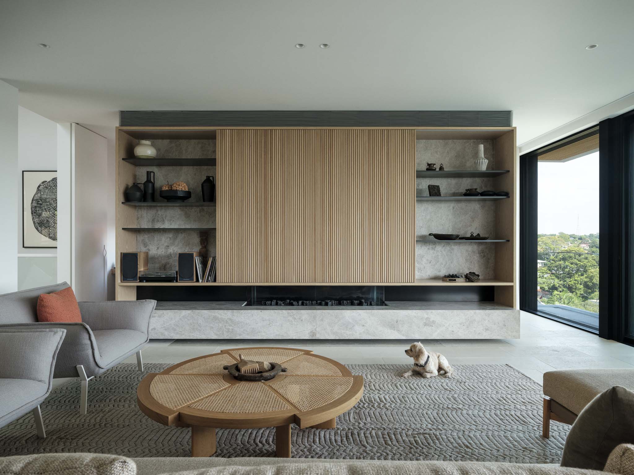 Northbridge by Corben Architects showing living room interior