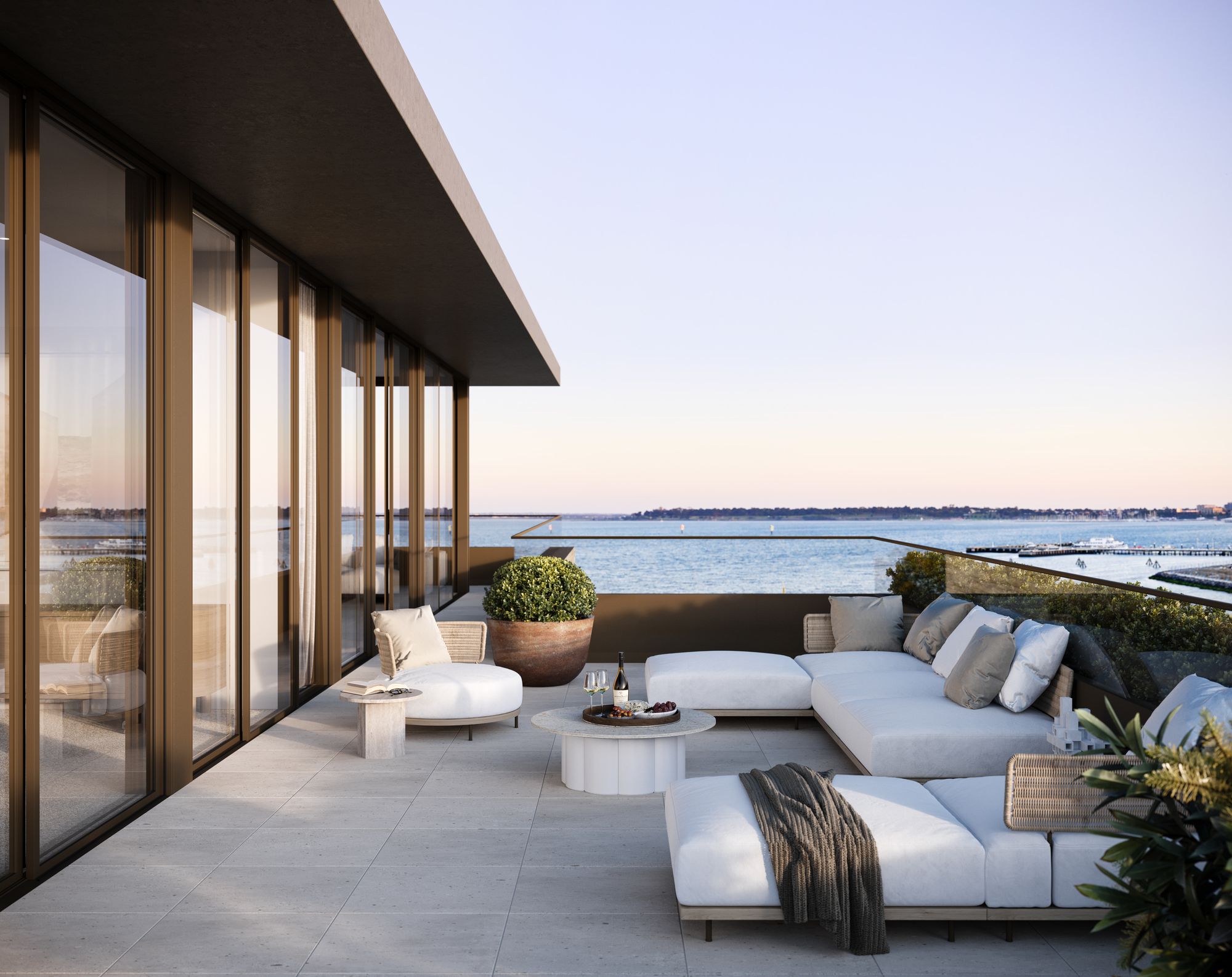 Stella Maris: The Arbory Terrace by MONNO. Terrace view out to Corio Bay. 