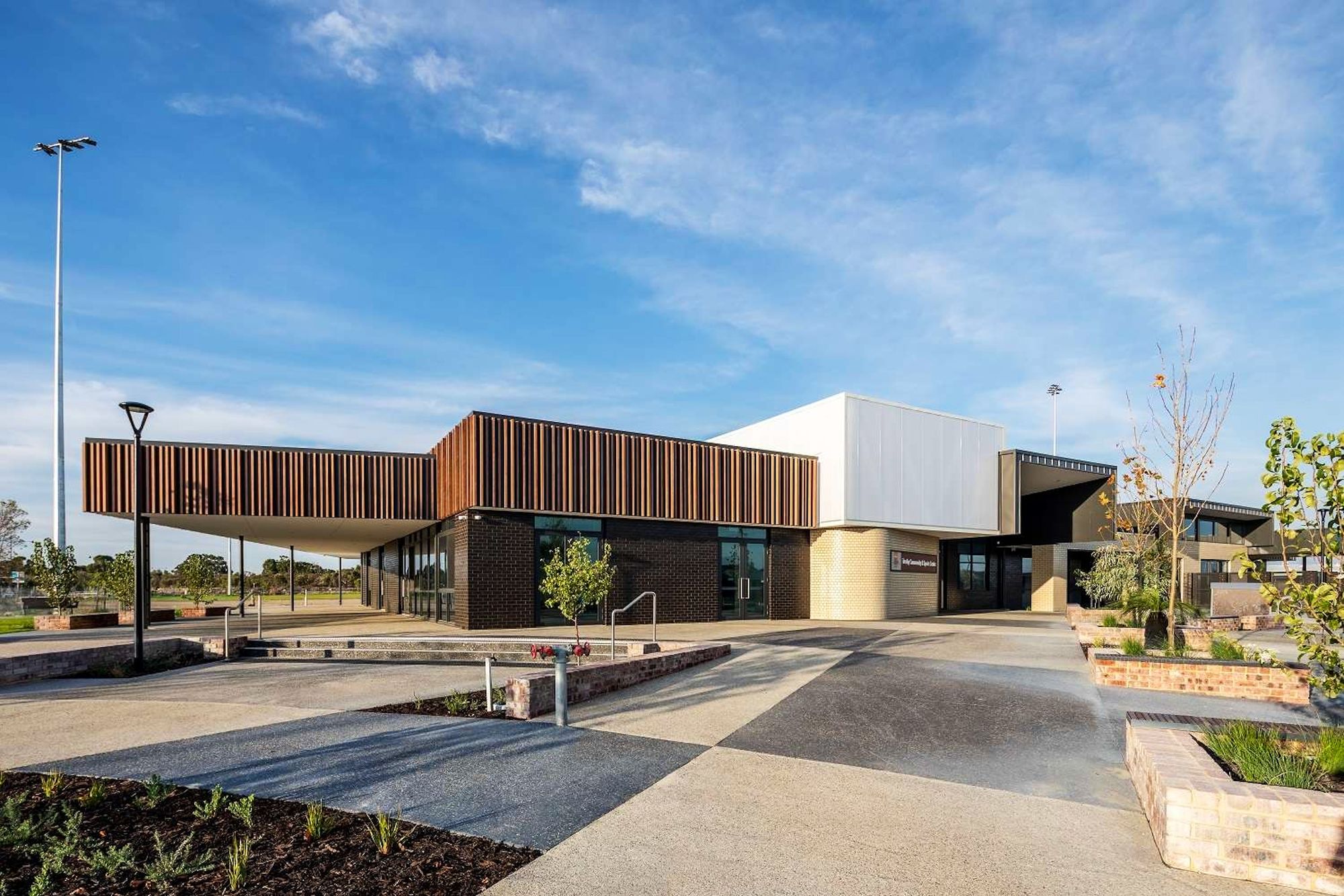 Treeby Community & Sports Centre showing entry courtyard