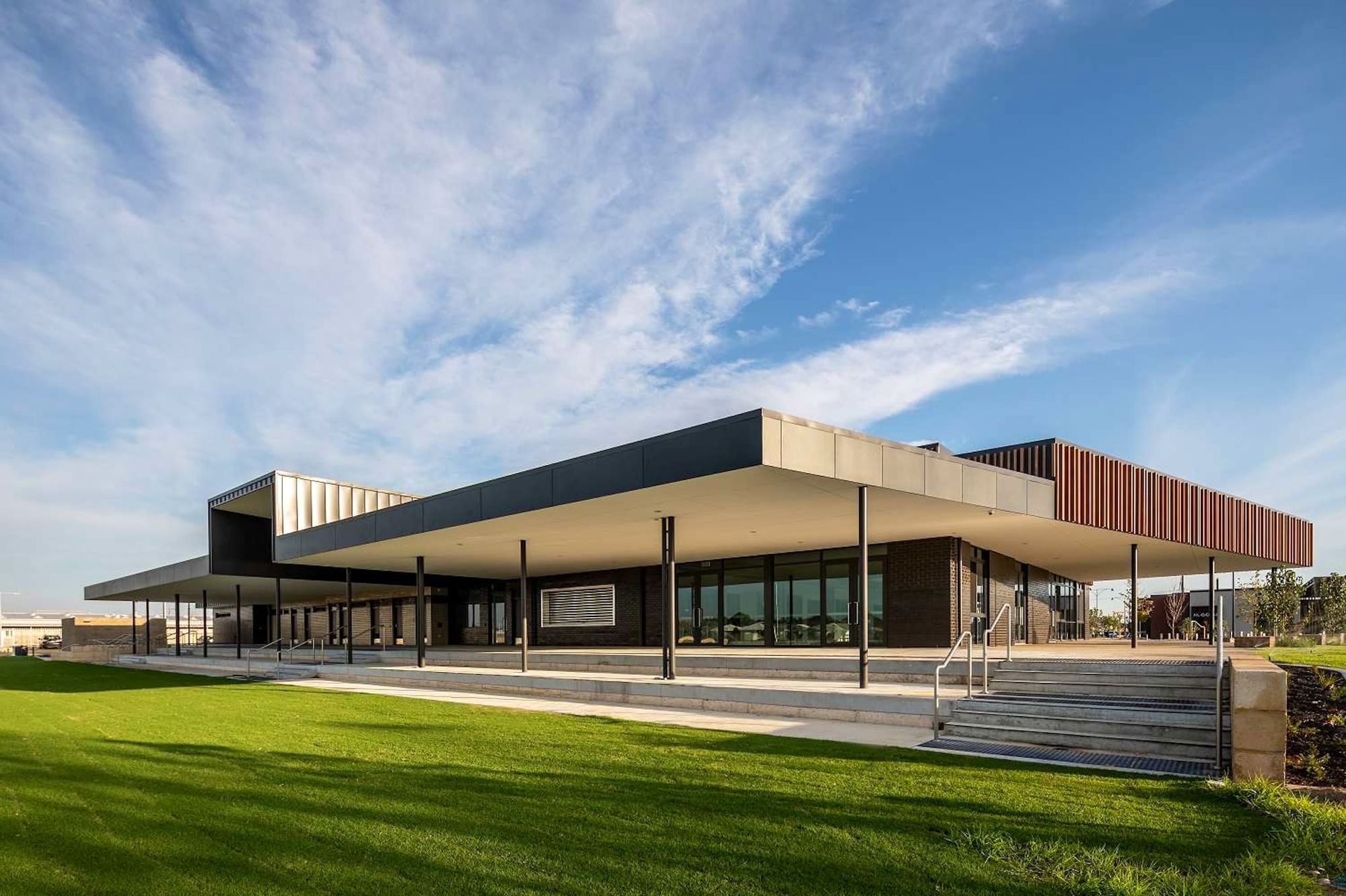 Treeby Community & Sports Centre showing rear external facade