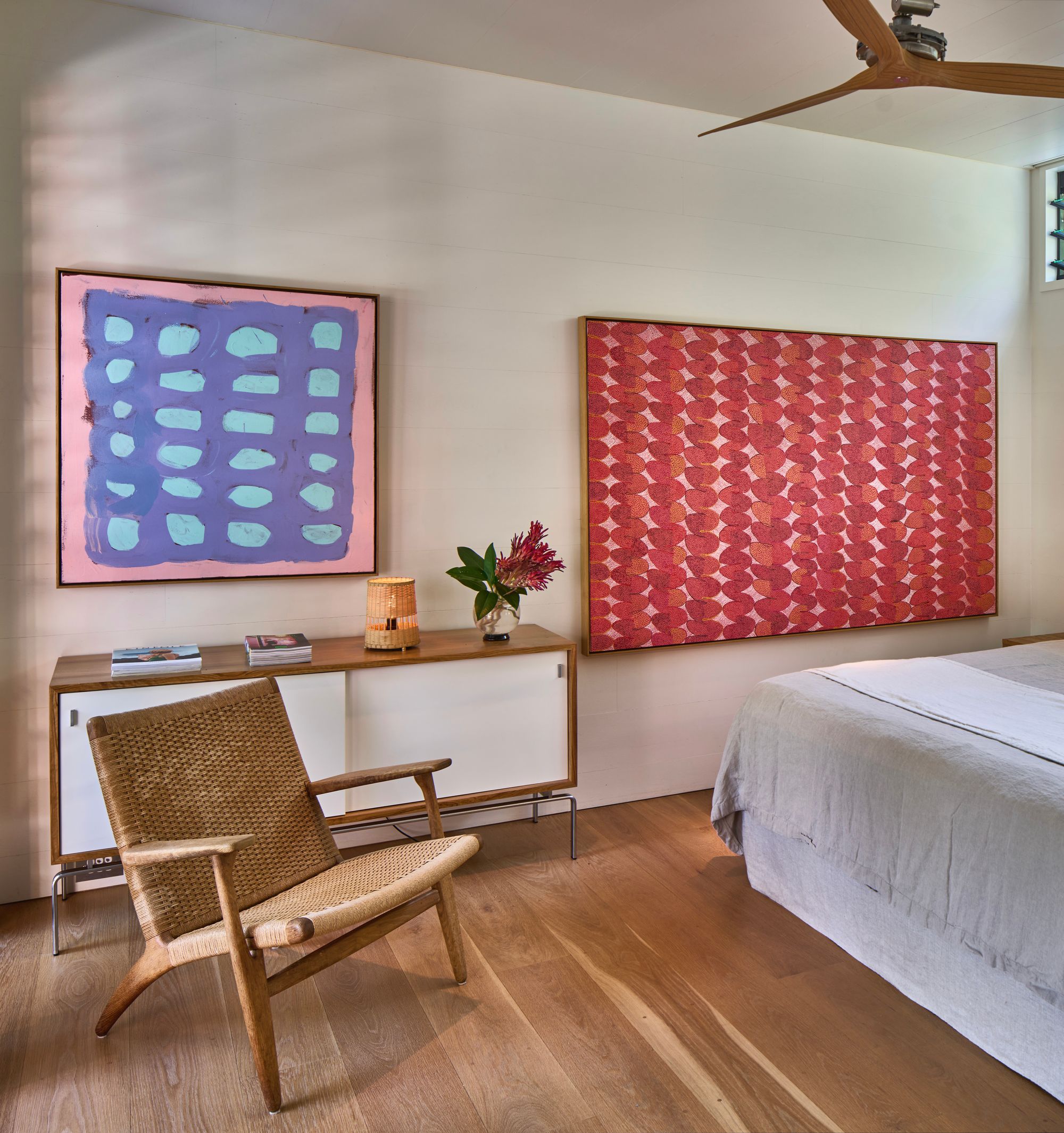 Island House, Lord Howe Island showing bedroom space with an occasional chair