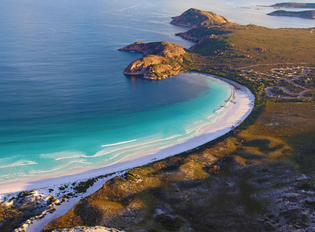 Natural Sceneries in Esperance. Birdseye view of Esperence costal spots. 