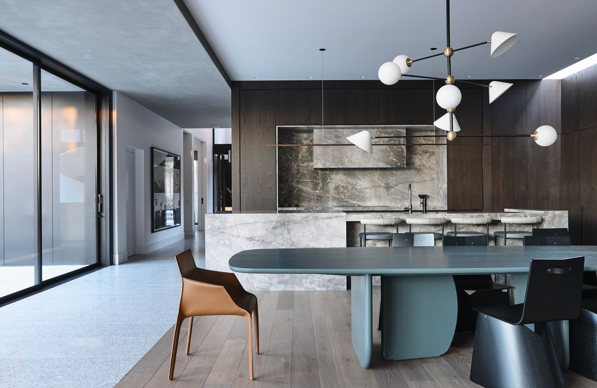 Jennings by Webster Architecture & Interiors showing the dining and kitchen spaces
