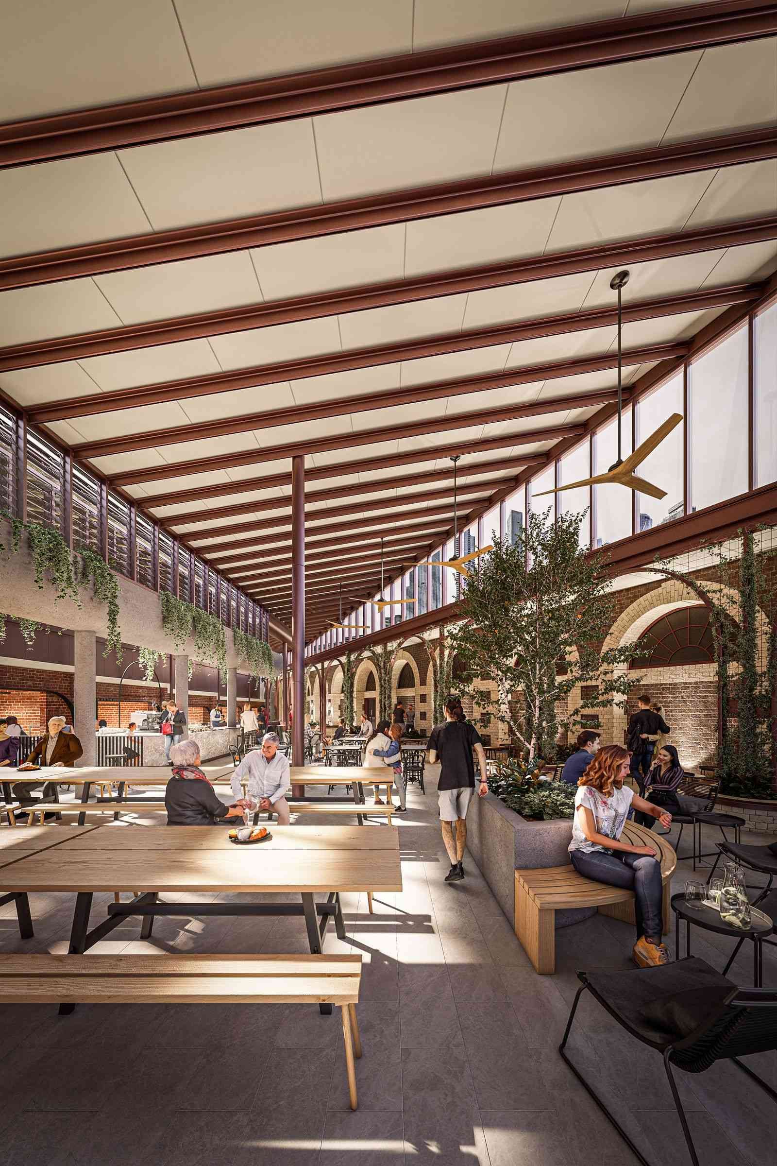 Queen Vic Markets by BSPN Architecture showing a render of the interior