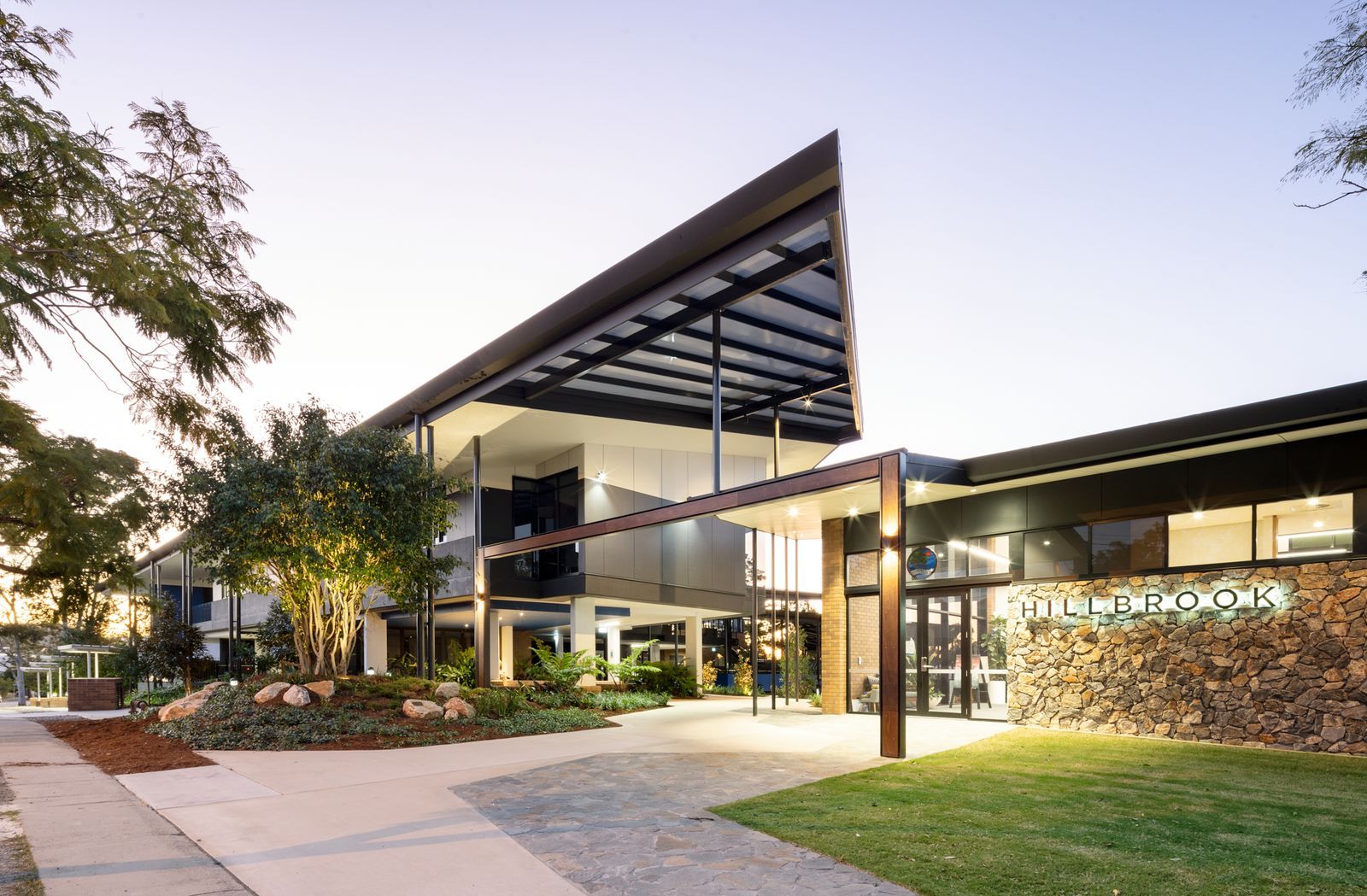 Hillbrook Anglican School by BSPN Architecture showing school exterior
