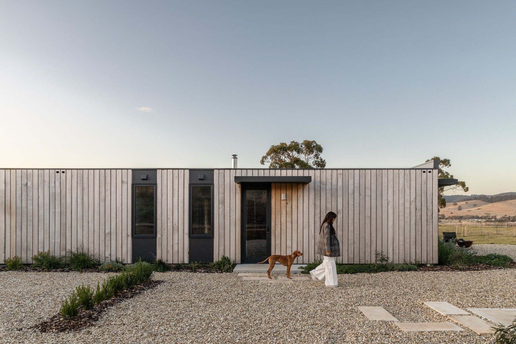 We Ponder House by Align Architecture with Saxon Hall Architecture showing timber exterior of the home