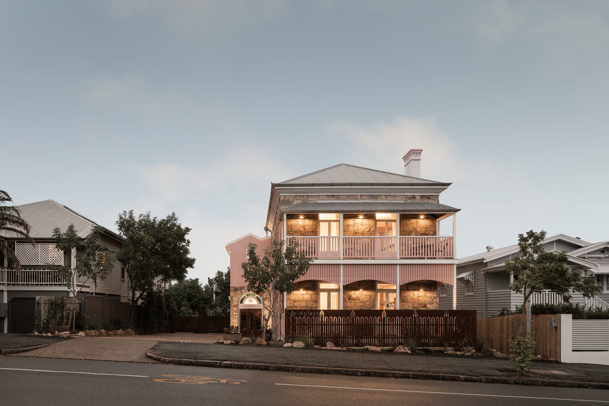 An exterior shot of the renovated Miss Midgleys showing the street frontage