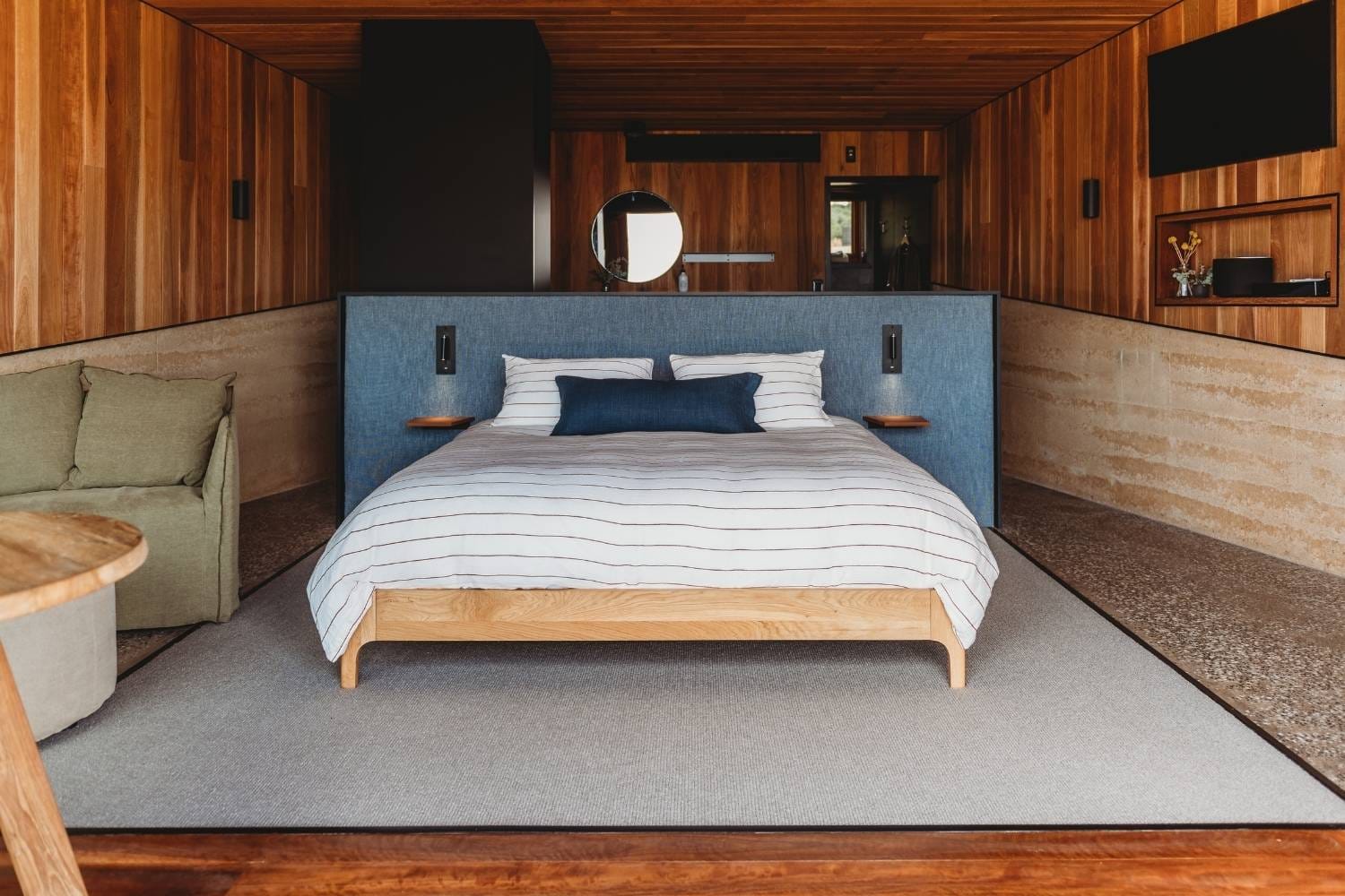 Basalt Luxury Accommodation interior shot of the hotel bedroom