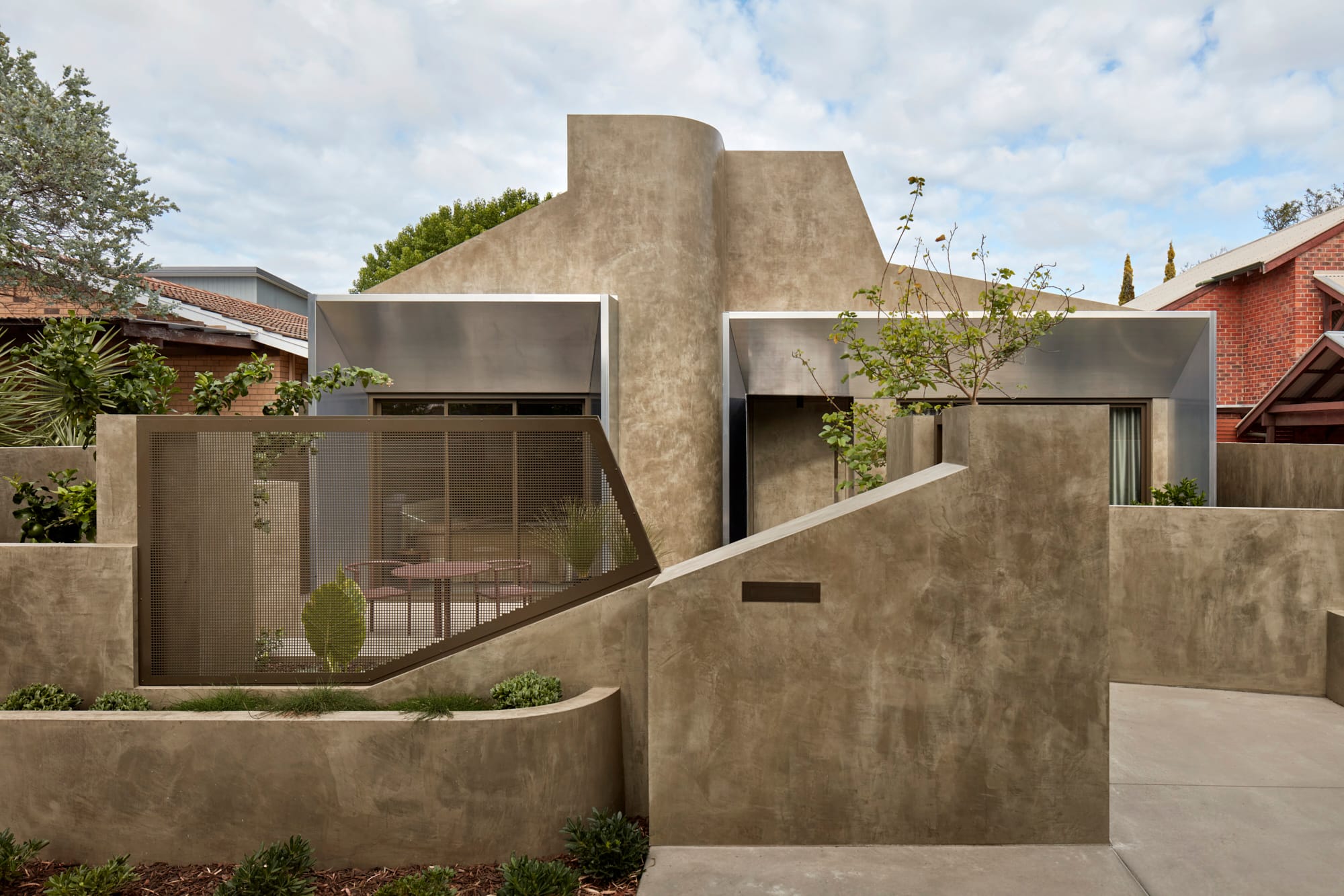 Proclamation House by State of Kin. Modern contemporary family home featuring hempcrete and aluminium doorframes.