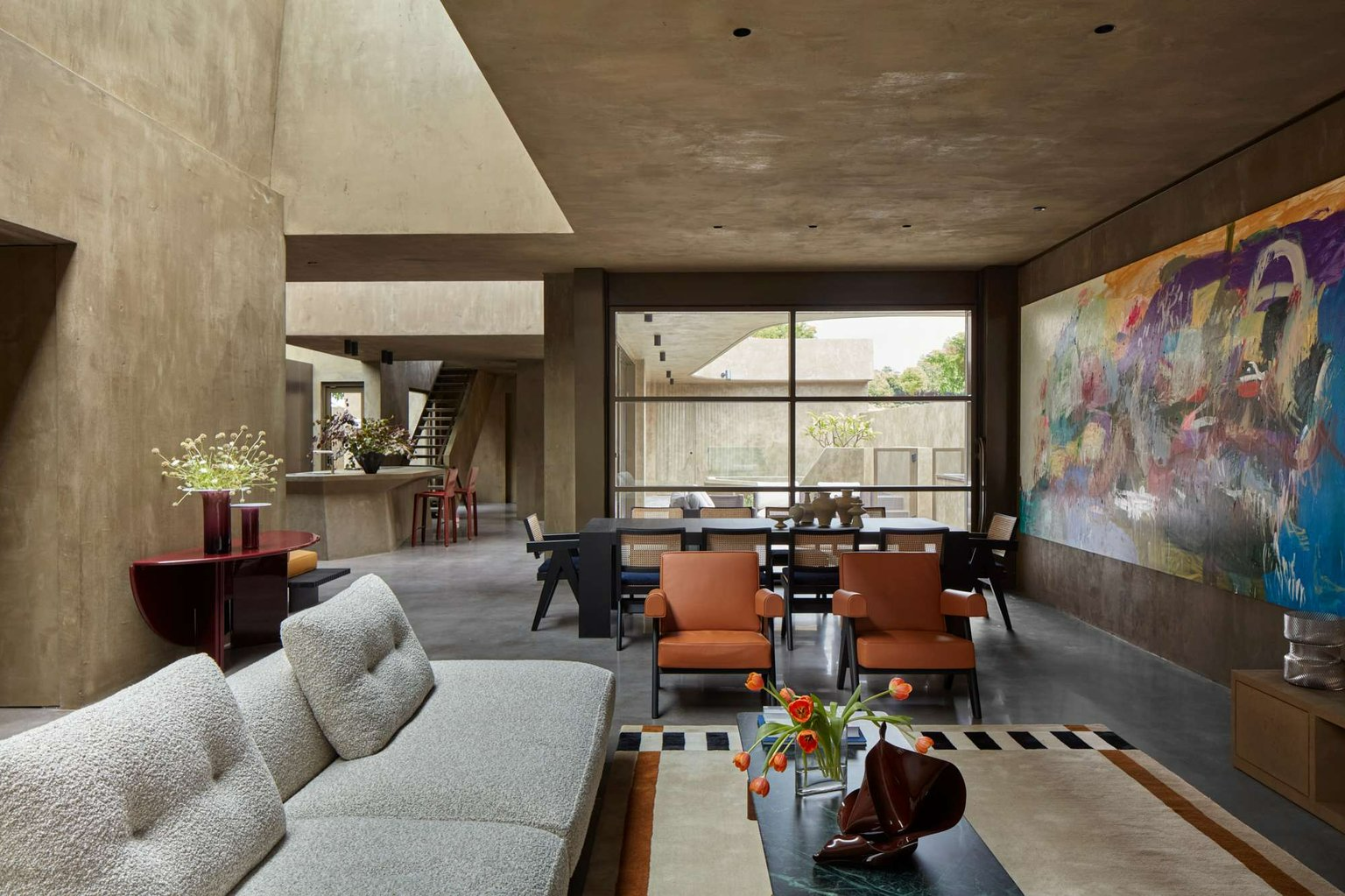 Truro Residence by Hillam Architects. Photography by Joel Barbitta. Low angle of concrete panelled home.