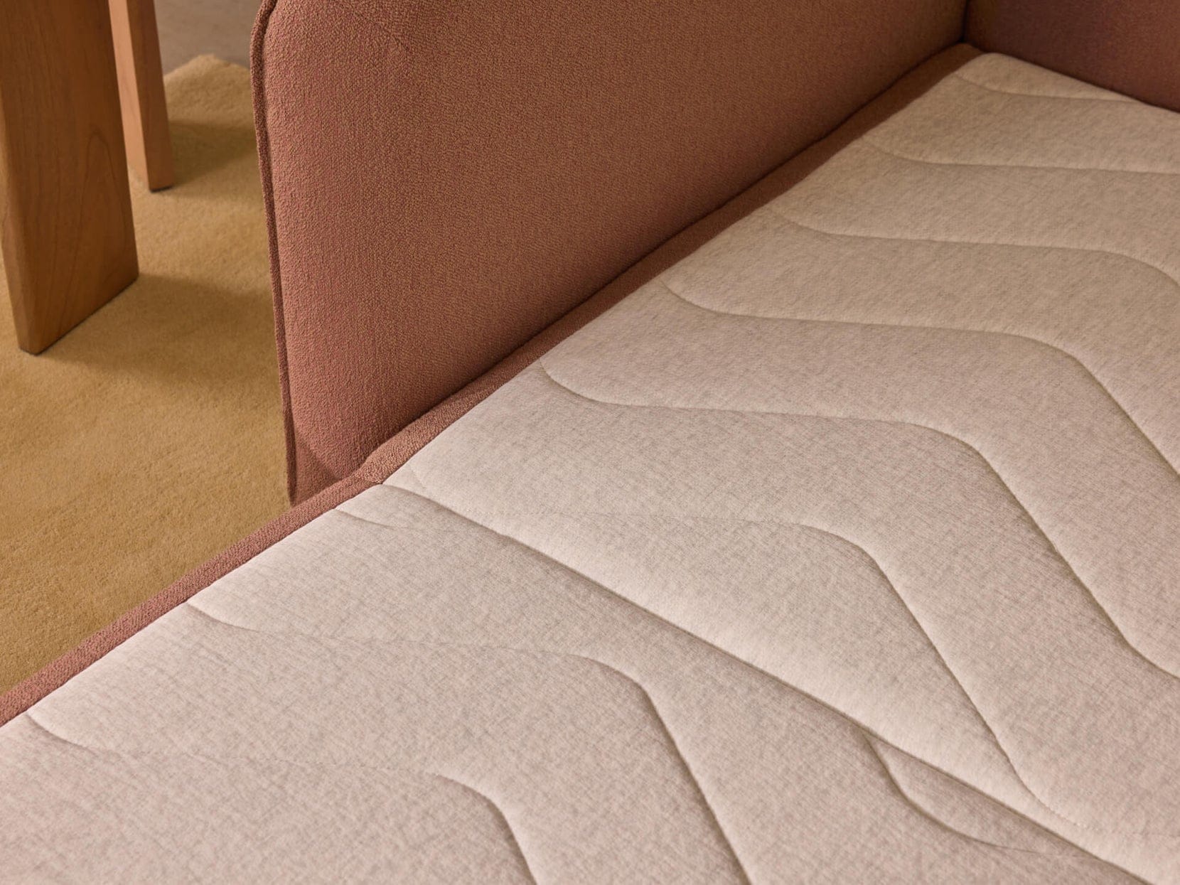Sofa Bed in Sunset Rust (Luxe edition) by Koala.