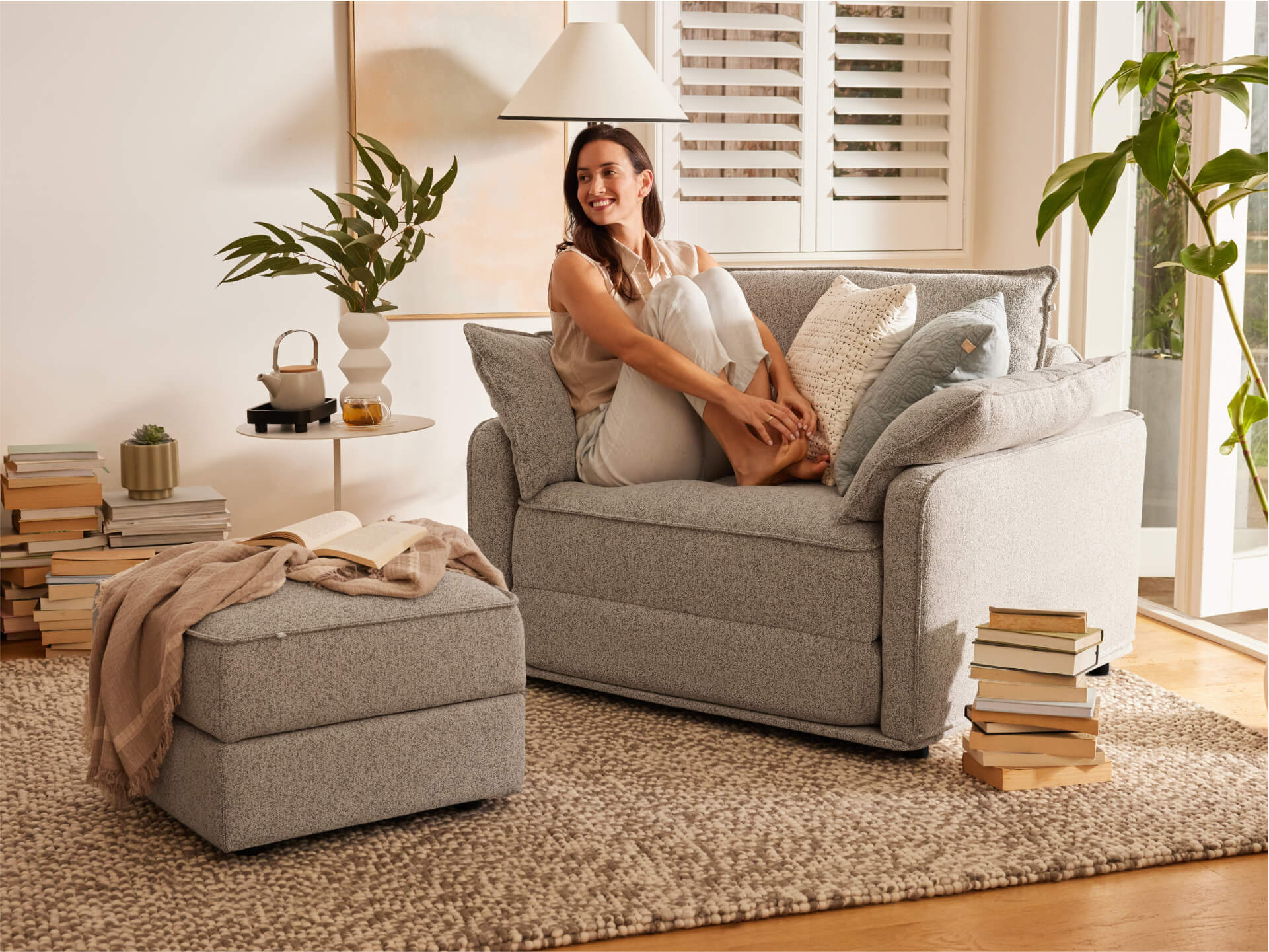 Sofa Bed in Paper Bark (Luxe edition) by Koala.
