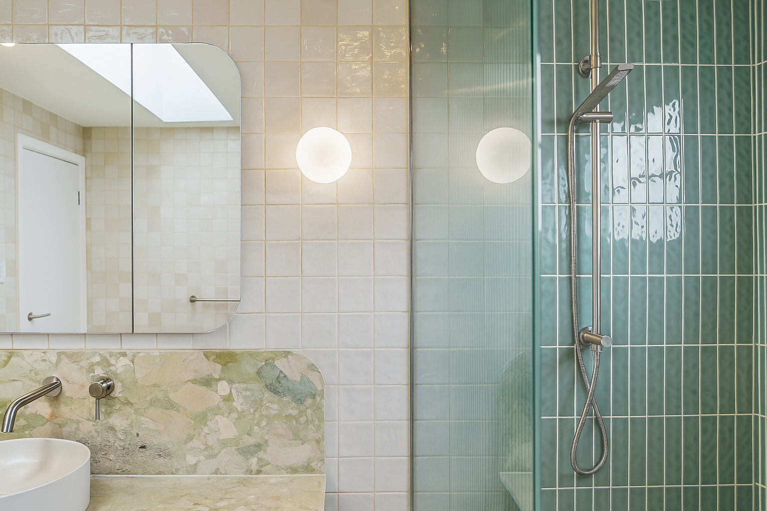 Mel McKoy of Studio MDM. Photography by Focl Media. Woman in olive satin set sitting on timber bench. 