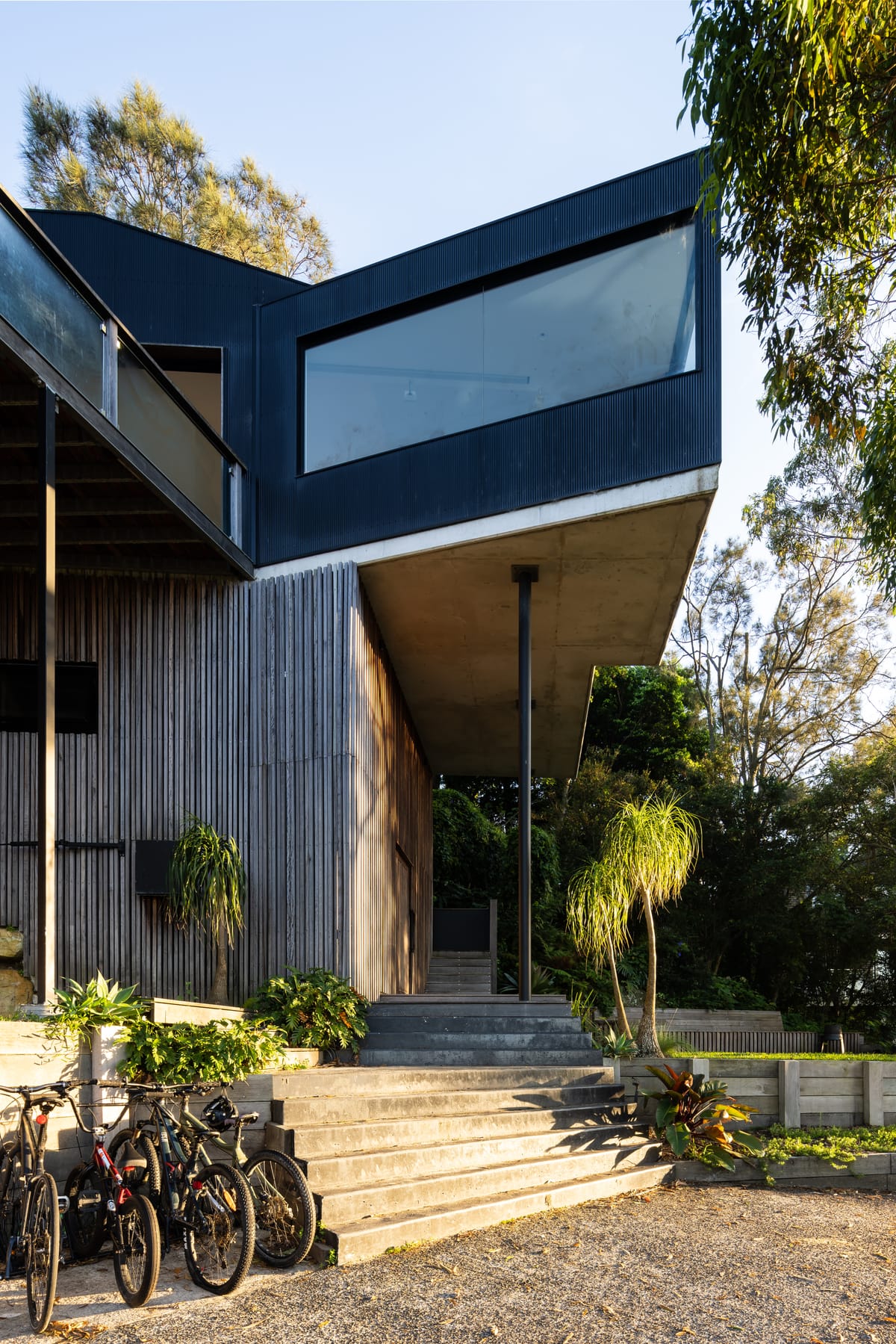 Tree House by North By North. Photography by Simon Whitbread. Double storey timber clad home. 